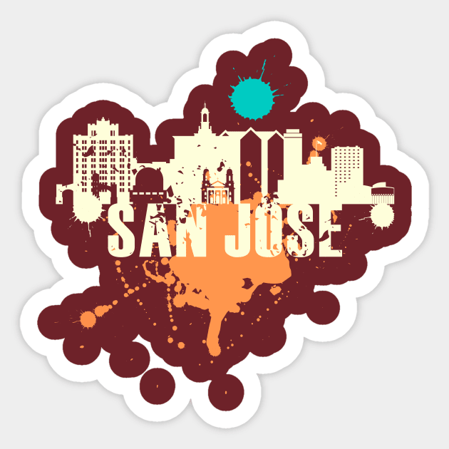 San Jose tee Sticker by DimDom